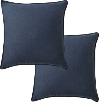 Home Washed Linen 2-Pack Decorative Pillow Covers, 20 x 20