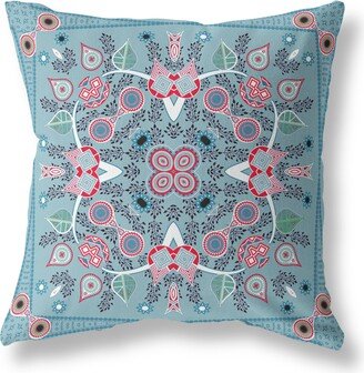 Amrita Sen Designs Amrita Sen Paisley Leaf Geo Indoor Outdoor Pillow Zip-AG