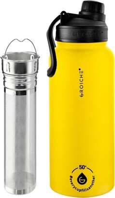 Chicago Steel Insulated Tea Infusion Flask, Tea and Coffee Tumbler, 32 Fluid Oz