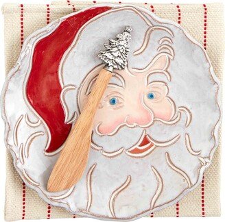 Christmas Appetizer Set, Santa, plate 6 1/2 dia