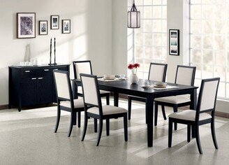 CDecor Daniela Black and Cream 9-piece Dining Set with Extension Leaf