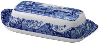 Blue Italian Covered Butter Dish