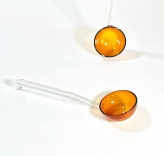 Handmade Glass Soup Serving Ladle | Kitchen Accessories & Dining Utensil Spoon