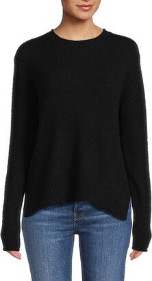 Saks Fifth Avenue Made in Italy Saks Fifth Avenue Women's Rolled Edge Crewneck Cashmere Sweater