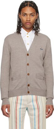 Taupe Buttoned Cardigan