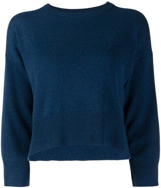 Crew-Neck Cropped Cashmere Jumper