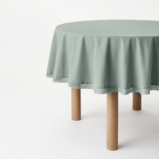 Threshold designed w/Studio McGee Cotton Tablecloth Green - Threshold™ designed with Studio McGee