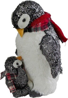 Northlight 12 Plush Mother Penguin and Chick Christmas Figure