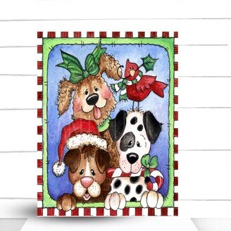 Wreath Sign, Dog Christmas Animal Sugar Pepper Designs, Sign For Door Decor