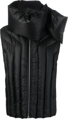 Gimp detachable-neck padded gilet-AA