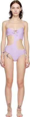 GUIZIO SSENSE Exclusive Purple One-Piece Swimsuit