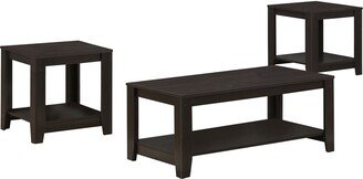 Monarch Specialties Table Set, 3pcs Set, Coffee, End, Side, Accent, Living Room, Laminate, Transitional-AD