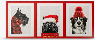 Selfridges Edit Ink & Shadow Christmas Card Pack of 12