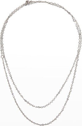 64 Facets Platinum Diamond-Strand Necklace, 48L