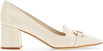 60mm Gancini-plaque leather pumps