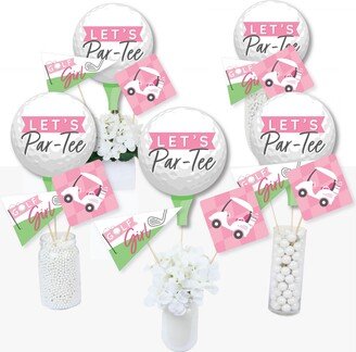 Big Dot Of Happiness Golf Girl Pink Birthday Party or Baby Shower Centerpiece Table Toppers 15 Ct