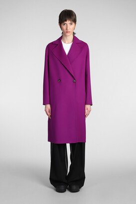 Coat In Viola Wool