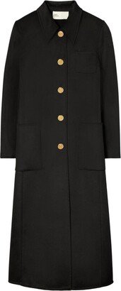 Straight-Point Collar Wool Coat