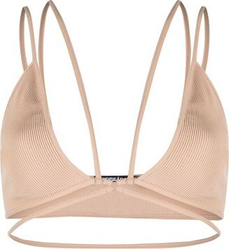 ANDREĀDAMO Ribbed-Knit Bralette