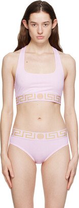 Pink Greca Border Bra-AA