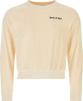 Logo Embroidered Crewneck Sweatshirt-AE