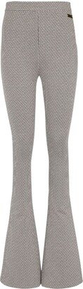 Monogram Jacquard Flared Trousers