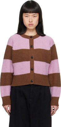 Purple & Brown Foxtail Cardigan