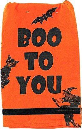 Decorative Towel Boo To You Black Cat Witch Halloween 100% Cotton Kitchen 101876