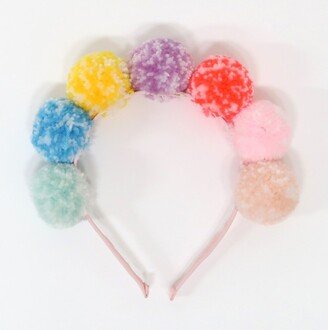 Rainbow Pompom Headband (Pack of 1)