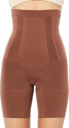 for Women Oncore High-Waisted Mid-Thigh Short (Chestnut Brown) Women's Underwear