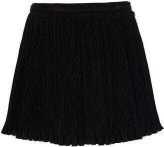 Pleated Elastic Waist Shorts-AA