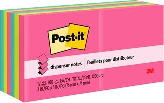 Post-it Pop-Up Original Notes, 3 x 3 Inches, Poptimistic, Pack of 12