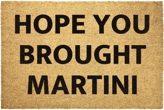 Martini Doormat Outdoor Rug Door Hope You Brought Coir Mat Decor Housewarming Home Summer Winter Christmas House Gift