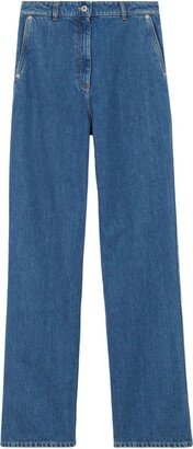 High-Waisted Straight-Leg Jeans-AN