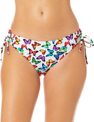 Salt + Cove Juniors' Fly By Print Lace-Up Hipster Bikini Bottoms, Created for Macy's