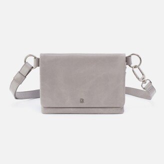 Winn Belt Bag in Polished Leather - Light Grey