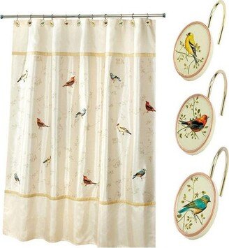 Gilded Birds 13 Pc Bath Accessory Set