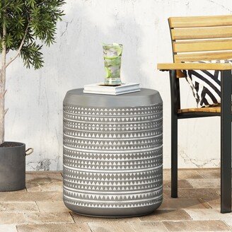 Ardson Outdoor Lightweight Concrete Side Table