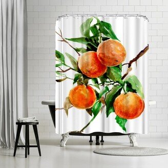 71 x 74 Shower Curtain, Oranges On Tree by Suren Nersisyan