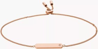 Drew Rose Gold-Tone Stainless Steel Bar Chain Bracelet JF03695791