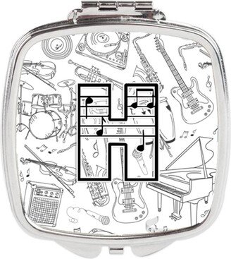 CJ2007-HSCM Letter H Musical Note Letters Compact Mirror