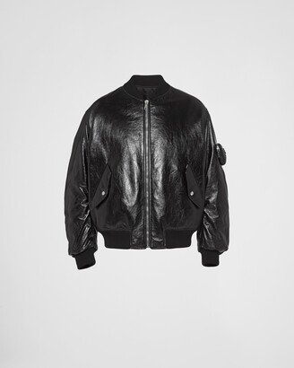 Nappa Leather Bomber Jacket-AA