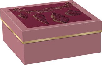 Punch Studio Large Square 2-Piece Gift Box Ornament Mauve