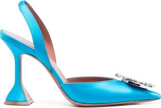 Begum 95mm satin slingback pumps