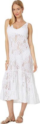 Finnley Lace Cover-Up (Resort White Paradise Found Lace) Women's Swimwear