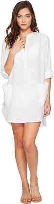 Boyfriend Beach Shirt (White) Women's Swimwear