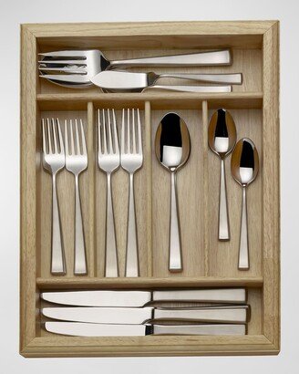 Essex Satin 65-Piece Flatware Set With Caddy