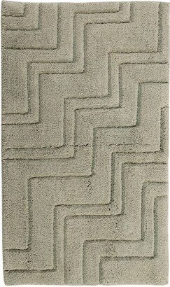 Zig Zag Pattern Cotton Non-Skid Back Bath Rug 24