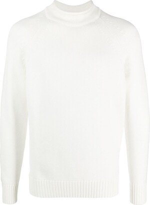 Mock-Neck Fine-Knit Jumper