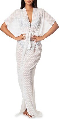 La Moda Clothing Chevron Drawstring Cover Up Dress